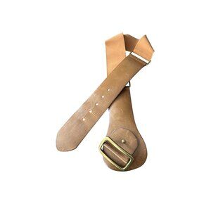 Steven By Steve Madden Tan Leather Stretch Belt M/L Asymetrical Western Indie